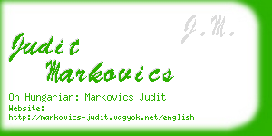 judit markovics business card